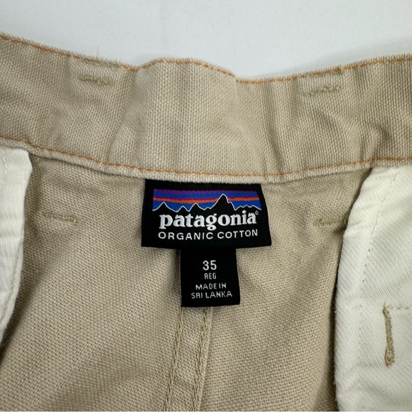 Patagonia Duck Pants Mens 35 X 30.5 Beige Straight Fit Organic Cotton WORK WEAR - Picture 3 of 12